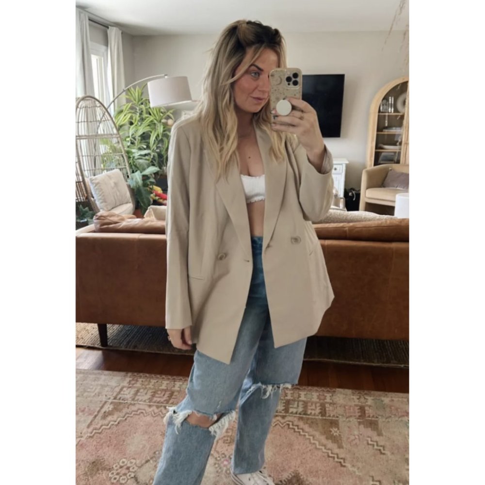 H&M Tan Oversized Blazer